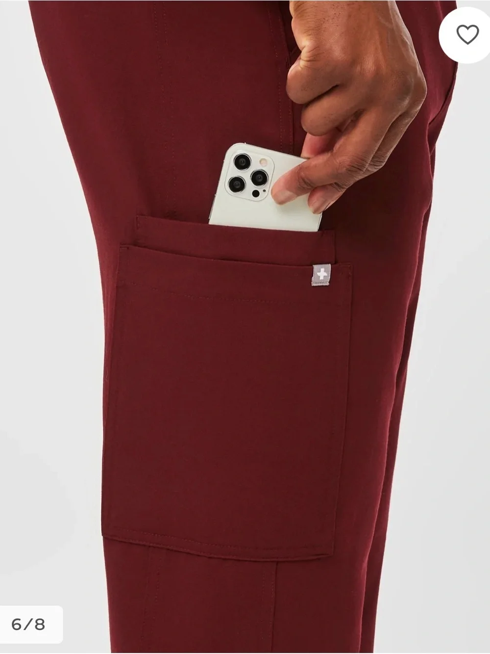 FIGS Men's Scrubs Cargo Pants Bottoms Burgundy Red Small PO #1699 T2001 Axim
